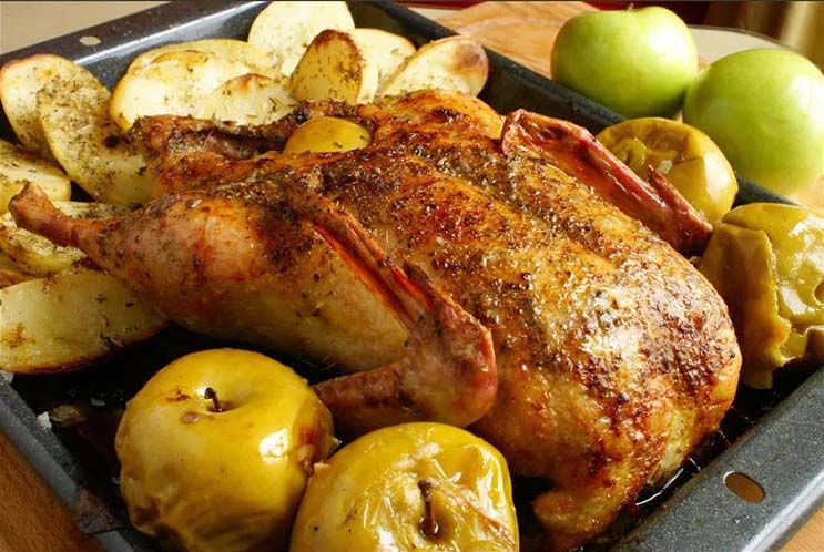 Горячие блюда к Рождеству Христову! 3 Гусь с яблоками