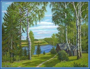 Россия - изба, река