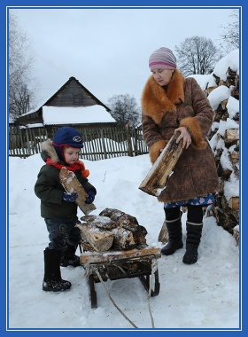 Мама и ребенок, труд
