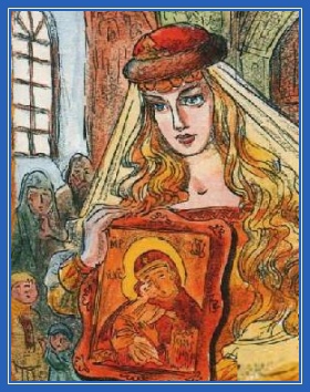 Душа Царевна - с иконой
