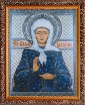Икона блаженной Матроны, вышивка