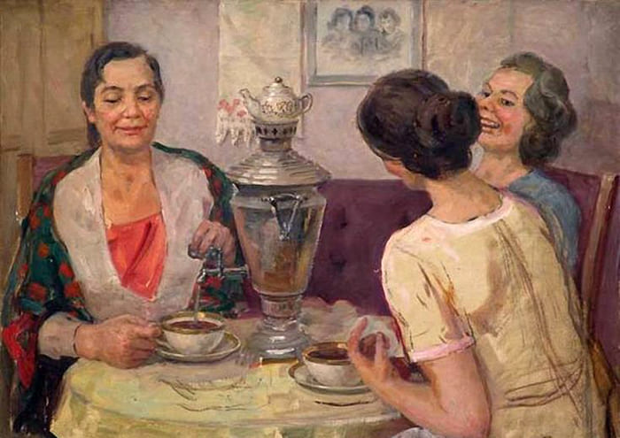 У самовара. За чаем