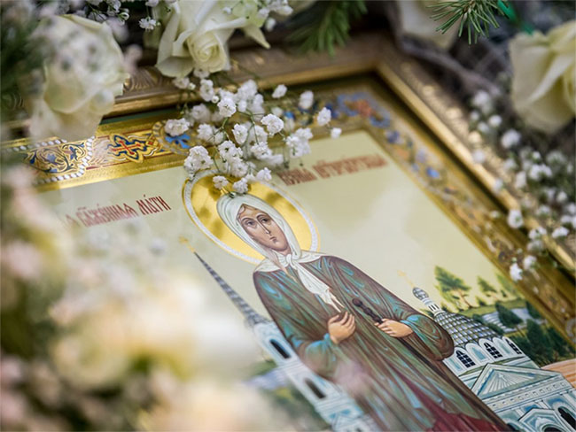 Икона блаженной Ксении в храме