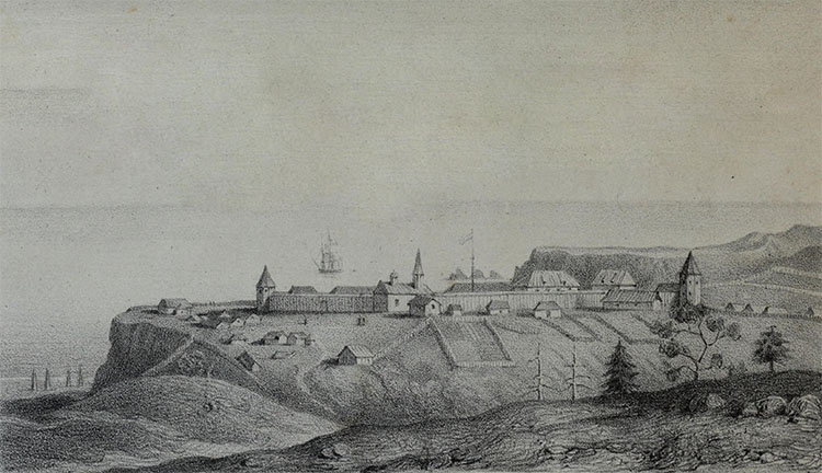 Крепость Росс в 1828 году