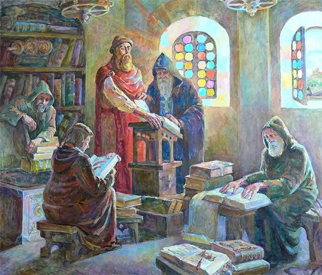 Книги наших предков | Рассказ Миши Р. 5 Библиотека на Руси