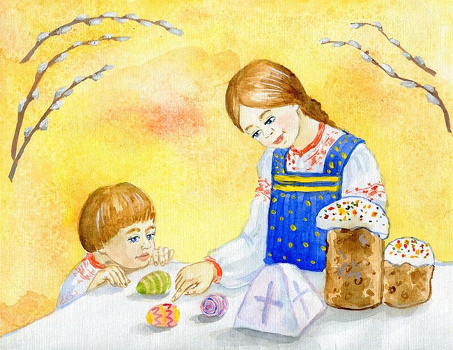 Мальчик и пасха