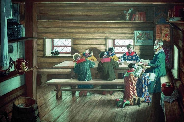 Книги наших предков | Рассказ Миши Р. 2 Школа на Руси