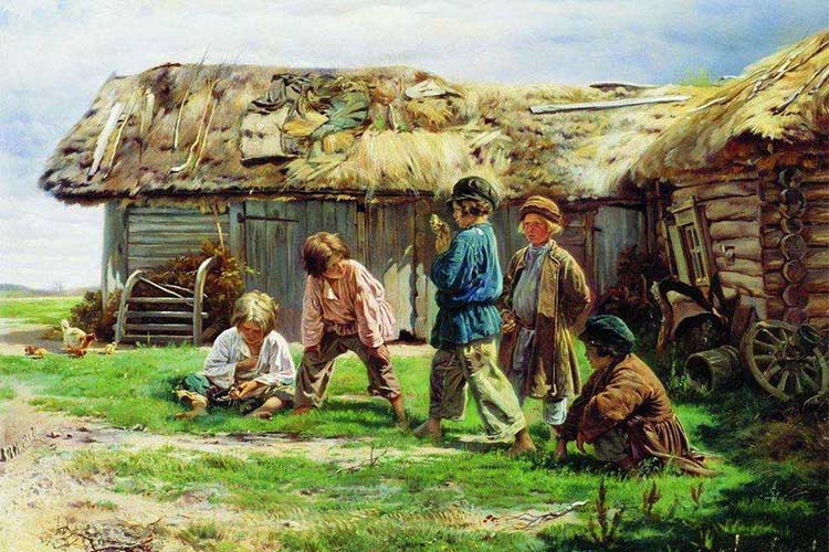 Дети играют на улице