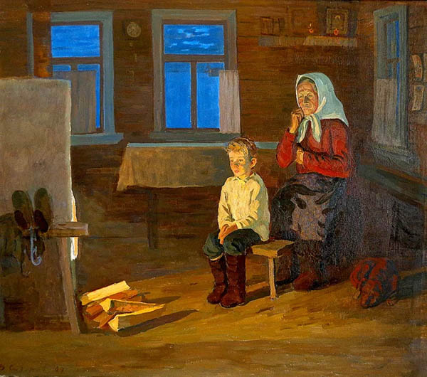 Бабушка с внуком