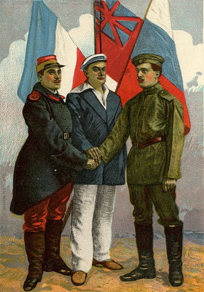 31 августа в истории. Антанта 6 Российский плакат 1914 года