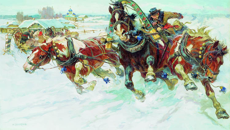 Н. С. Самокиш, «Тройка (на разгоне)»