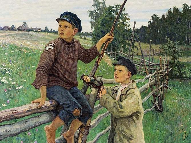 Дети в деревне