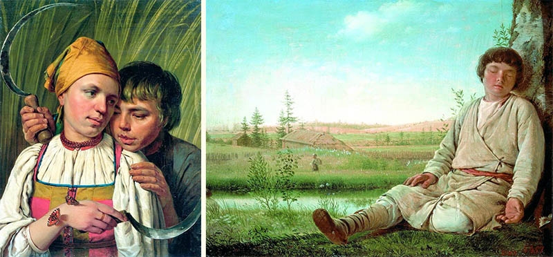 А. Г. Венецианов. «Жнецы», «Спящий пастушок»