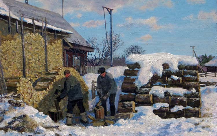 «Работай как бессмертный, и живи как близкий к смерти...» 2 Колят дрова