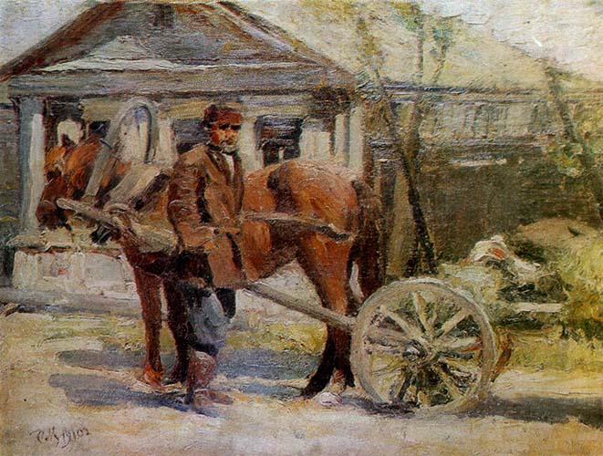 Мужчина рядом с лошадью