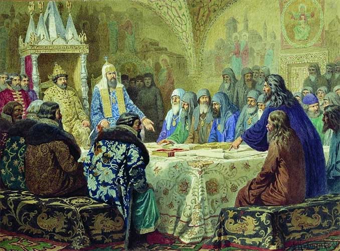 Церковный cобор. 1654 год