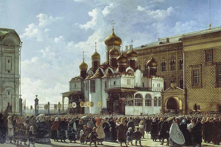 Благовещенский собор Московского Кремля 2 Благовещенский собор. Крестный ход