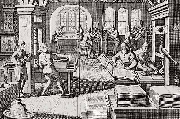 28 апреля в истории. Книгопечатание 2 Книгопечатание (гравюра)