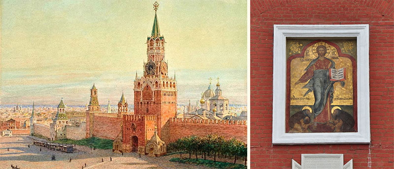 Спасская (Фроловская) башня Московского Кремля и образ Спаса Смоленского