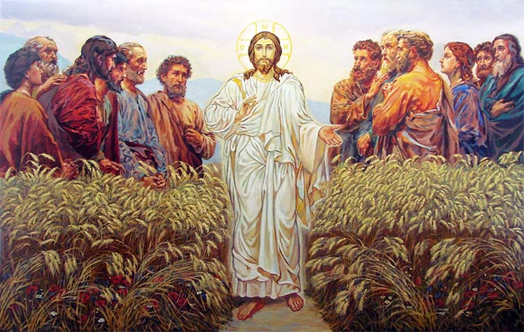 Христос с учениками