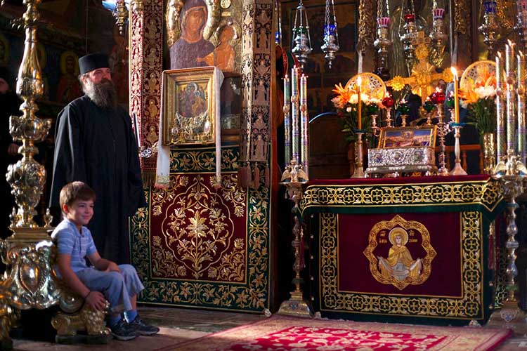 «Всецарица» в Афонском монастыре Ватопед