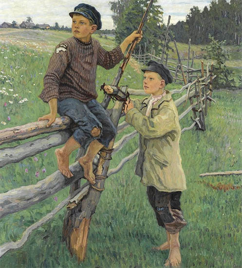 Юноши в деревне