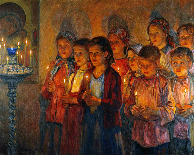 Дети на молитве