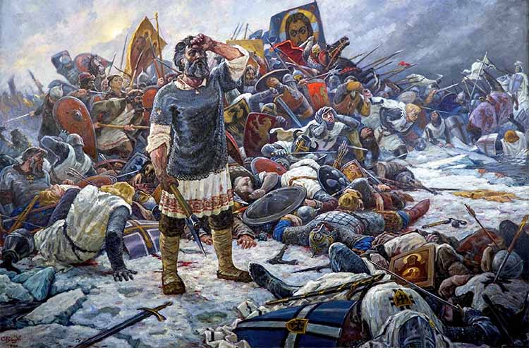 Житие благоверного князя Александра Невского 6 Ледовое побоище