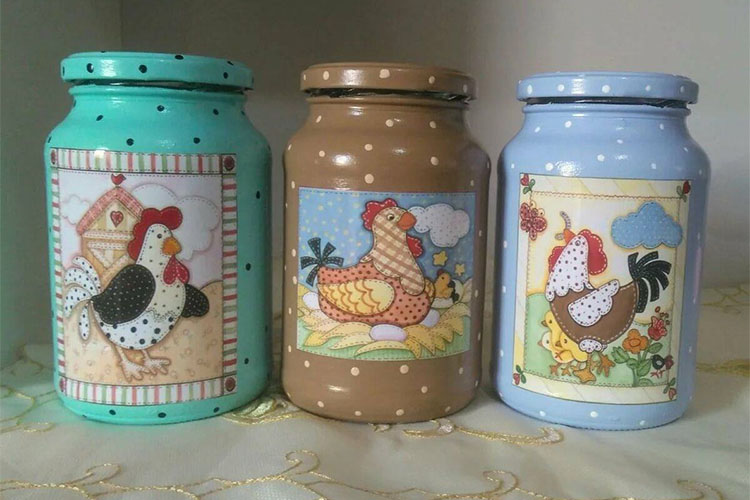 Покрашенные банки