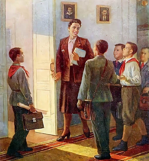 Учительница в советской школе
