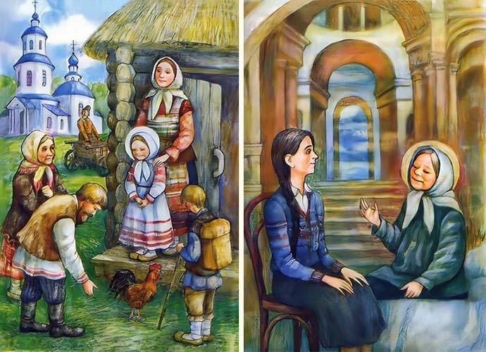Люди у Матронушки