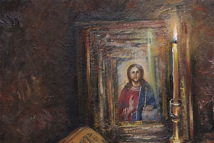 Великомученик Димитрий Солунский 2 Образ Христа на столе
