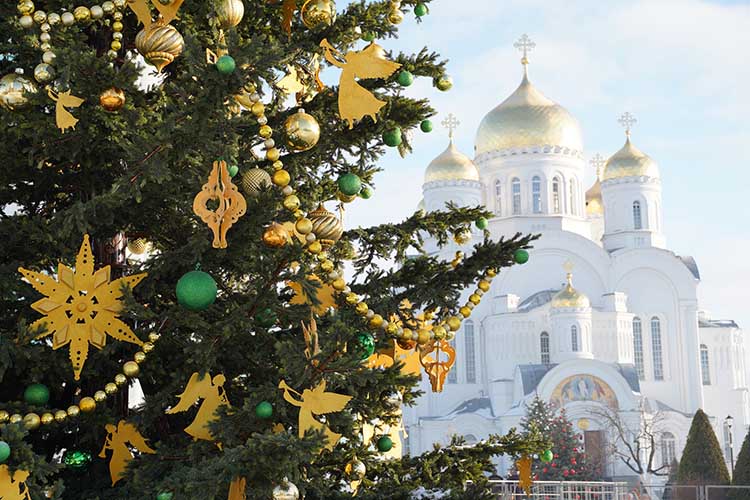 Рождественский праздник преподобного Серафима 4 Рождественская елка в Дивеево