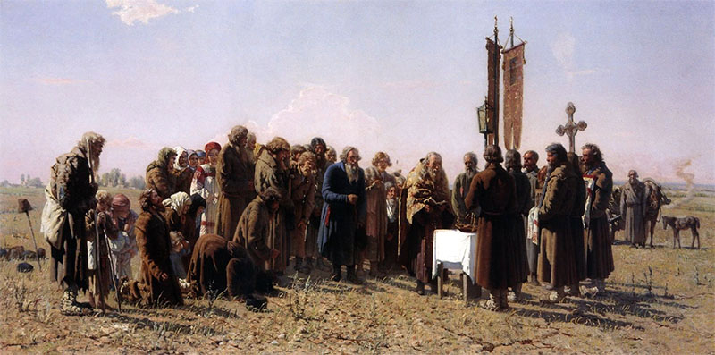 Молебен во время засухи