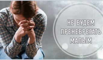 Не будем пренебрегать малым