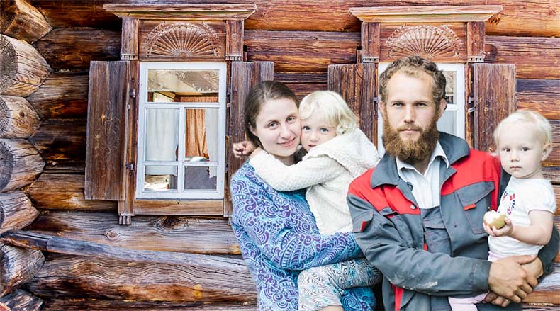 Терпение и единомыслие в семье 2 Семья около дома