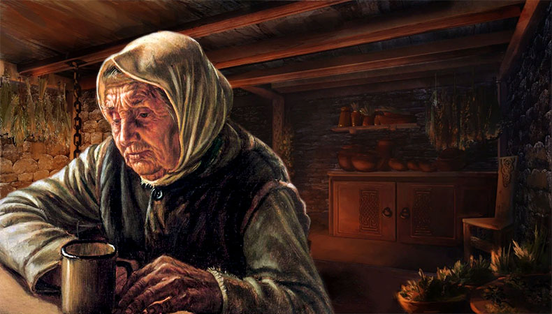 Старушка в избе