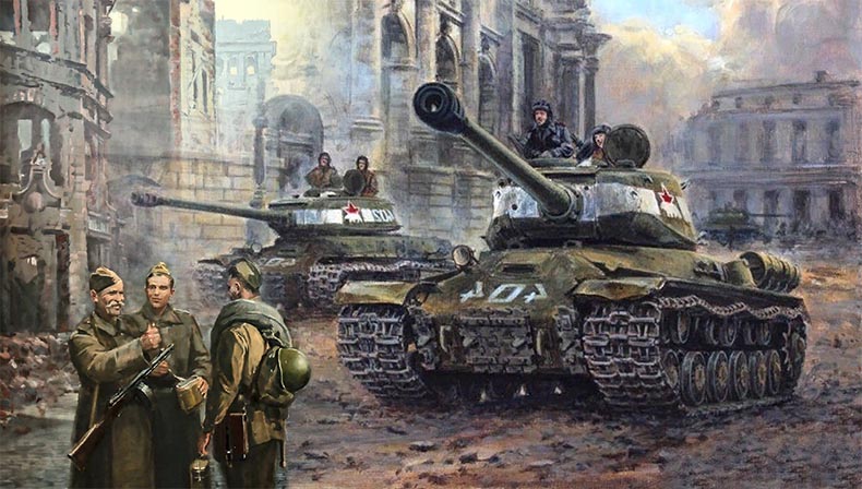 Танки ИС-2 в Берлине