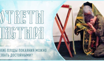 Какие плоды покаяния можно назвать достойными?