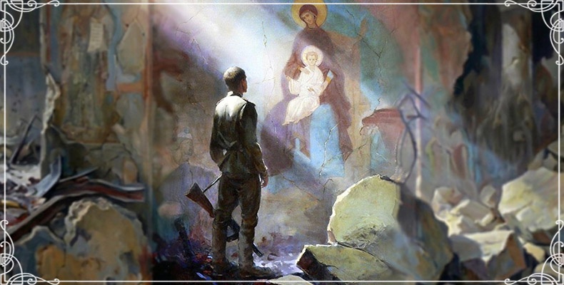 Солдат в храме
